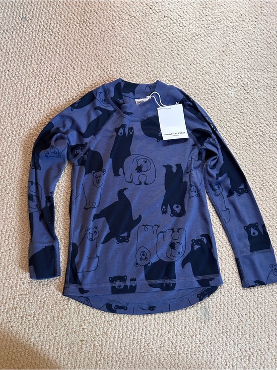 Polarn O. Pyret Other - Polarn O. Pyret kids unisex blue Bear Print Base Layer, size 4-6, New w/ tags